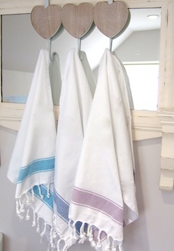 White cotton towels